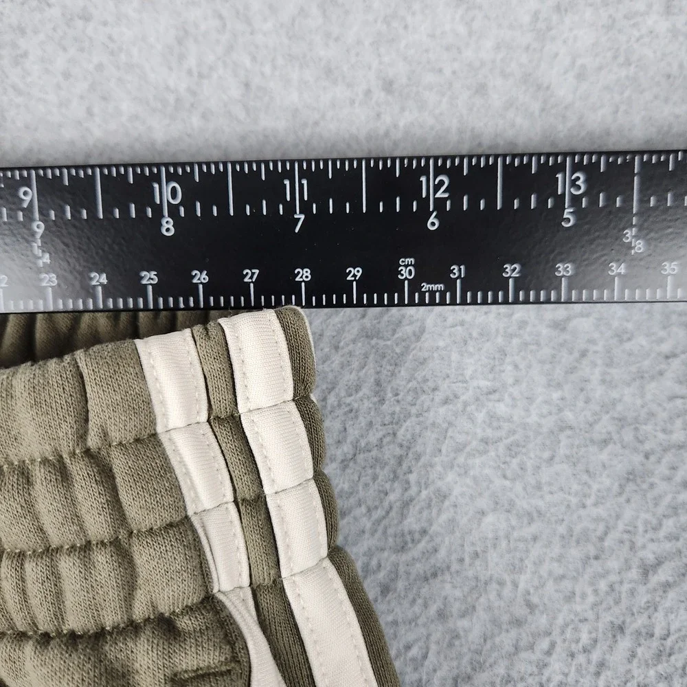 Adidas‎ Joggers Pants Kids M 10/12 Olive Green 3-Stripe Fleece Lined Regular Fit